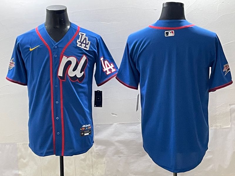 Men 2025 Los Angeles Dodgers Blank Blue All star Blank Blue Nike MLB Jersey style 2->los angeles dodgers->MLB Jersey